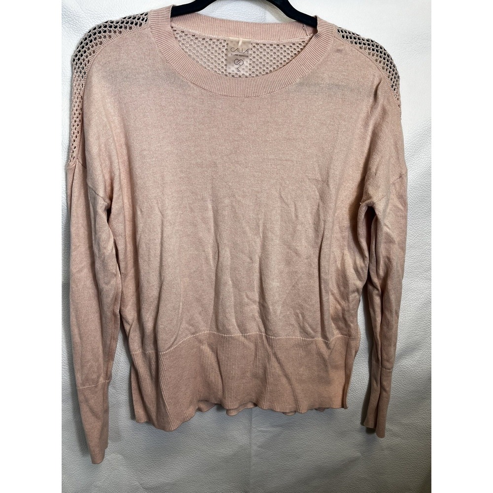 Calia Carrie Underwood Sweater Womens Sz Sm Open Stitch Pullover Long Sleeve